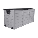 Livsip Outdoor Storage Box Lockable 290L Black&Light Grey - Top-Down View