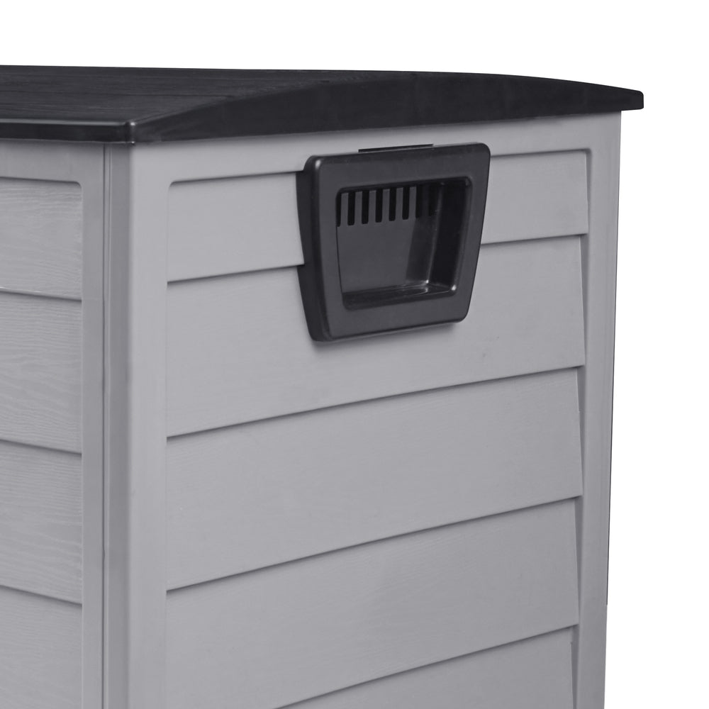 Livsip Outdoor Storage Box Lockable 290L Black&Light Grey