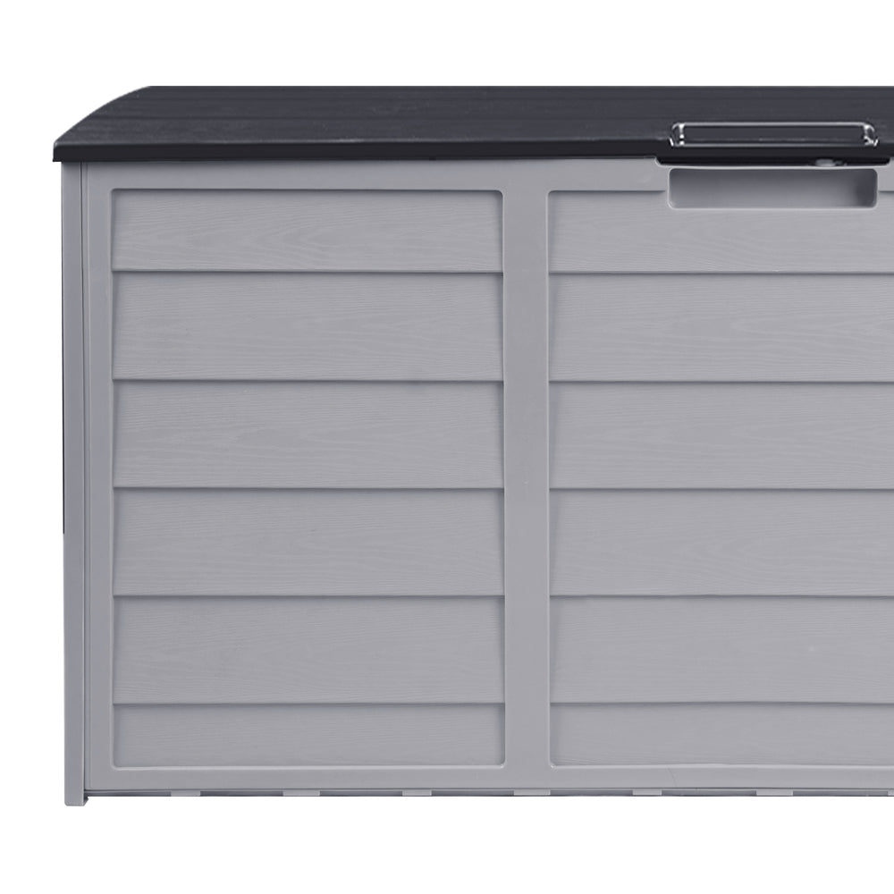 Livsip Outdoor Storage Box Lockable 290L Black&Light Grey