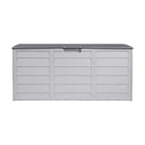 Livsip Outdoor Storage Box Lockable 290L Grey - Close-Up Angle