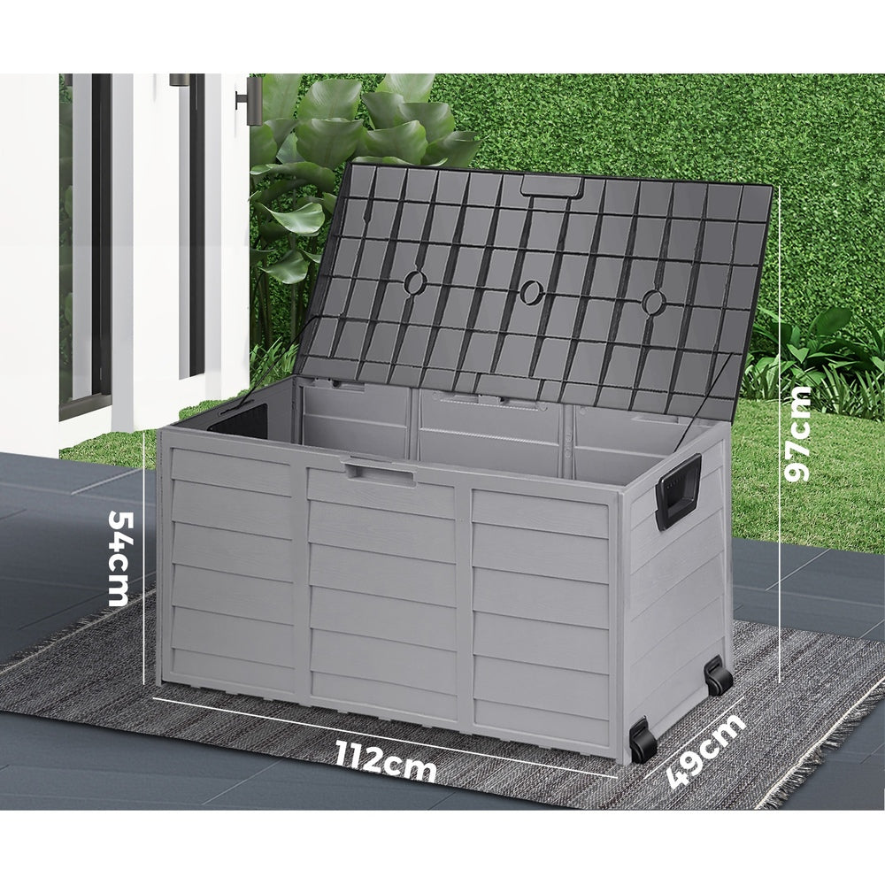 Livsip Outdoor Storage Box Lockable 290L Grey