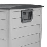 Livsip Outdoor Storage Box Lockable 290L Grey - 45-Degree Angle