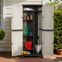 Gardeon Lockable Outdoor Storage Cabinet 173cm with Adjustable Shelves, Beige