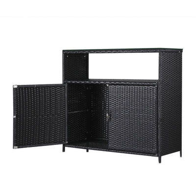 Gardeon Outdoor Storage Cabinet Box Garage Wicker Shed Tools Shelf Chest Garden
