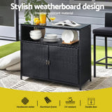 Gardeon Outdoor Storage Cabinet Box Garage Wicker Shed Tools Shelf Chest Garden - 45-Degree Angle