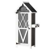Gardeon Outdoor Storage Cabinet Shed Box Wooden Shelf Chest Garden Furniture - Side View