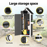 Gardeon Outdoor Storage Cabinet Shed Box Wooden Shelf Chest Garden Furniture - Close-Up Angle