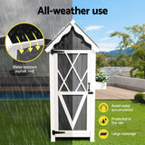 Gardeon Outdoor Storage Cabinet Shed Box Wooden Shelf Chest Garden Furniture - Low Angle
