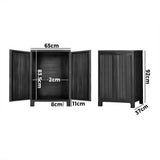 Livsip Outdoor Storage Cabinet Adjustable Lockable Black - Top-Down View