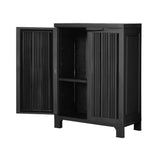 Livsip Outdoor Storage Cabinet Adjustable Lockable Black