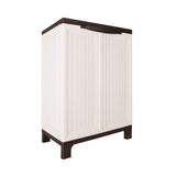 Livsip Outdoor Storage Cabinet Removable Shelf Lockable Beige