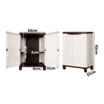 Livsip Outdoor Storage Cabinet Removable Shelf Lockable Beige