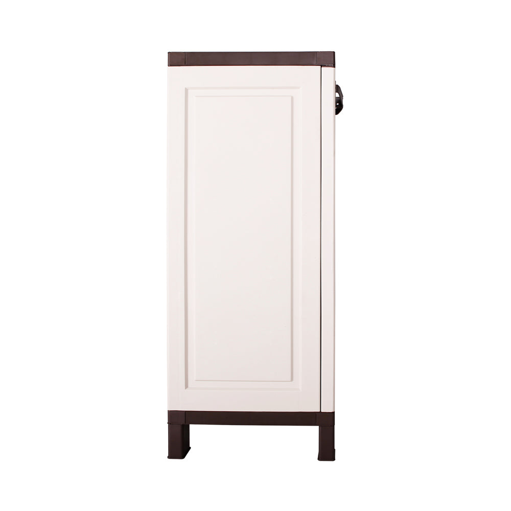 Livsip Outdoor Storage Cabinet Removable Shelf Lockable Beige