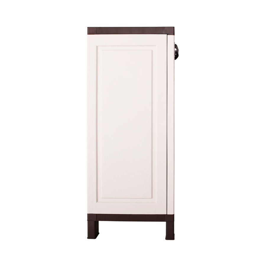 Livsip Outdoor Storage Cabinet Removable Shelf Lockable Beige
