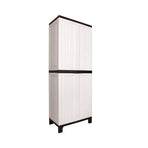 Livsip Outdoor Storage Cabinet Adjustable Lockable Tall Beige