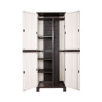 Livsip Outdoor Storage Cabinet Adjustable Lockable Tall Beige, Storage