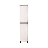 Livsip Outdoor Storage Cabinet Adjustable Lockable Tall Beige - Side View