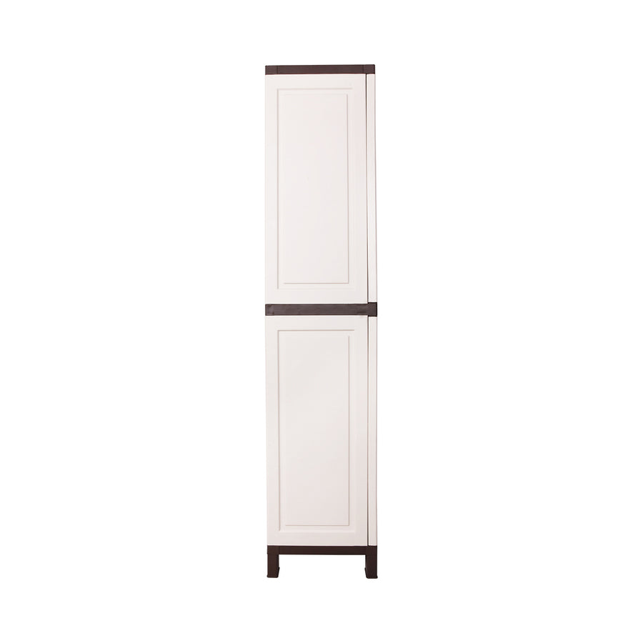 Livsip Outdoor Storage Cabinet Adjustable Lockable Tall Beige, Adjustable