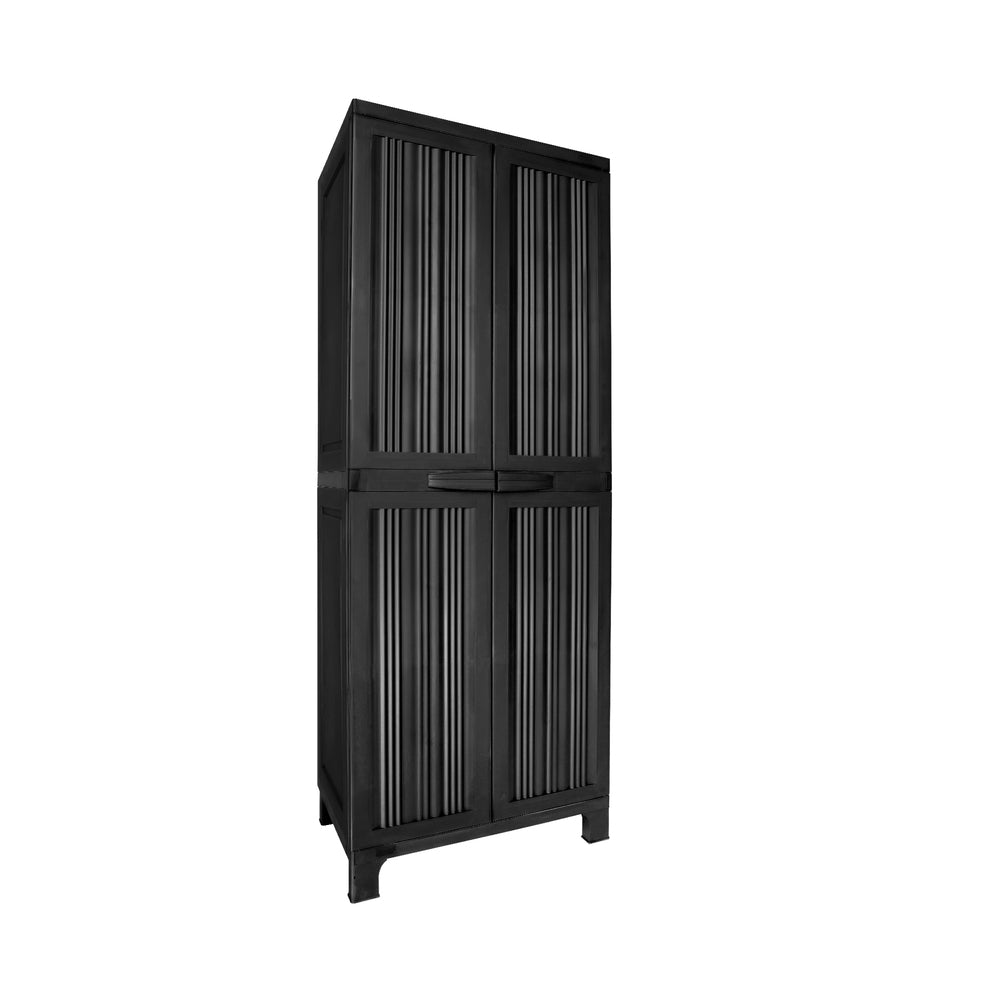 Livsip Outdoor Storage Cabinet Adjustable Lockable Tall Black