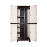 Livsip Outdoor Storage Cabinet Adjustable Lockable 6 Hooks