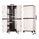 Livsip Outdoor Storage Cabinet Adjustable Lockable 6 Hooks