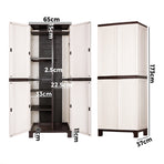 Livsip Outdoor Storage Cabinet Adjustable Lockable 6 Hooks