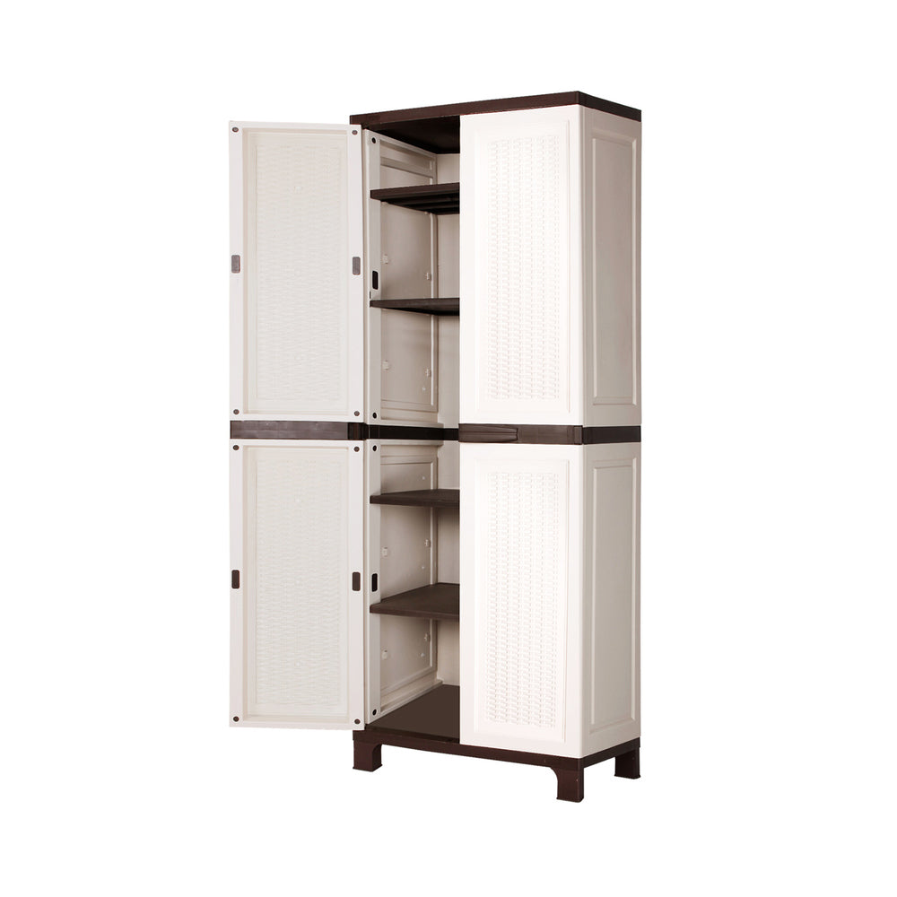 Livsip Outdoor Storage Cabinet Adjustable Lockable 6 Hooks