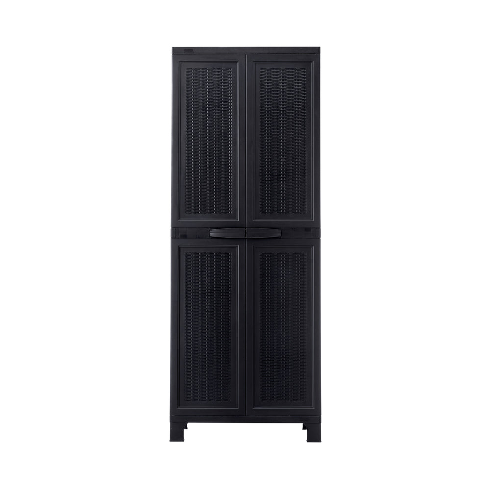 Livsip Outdoor Storage Cabinet Adjustable Tall Black
