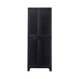 Livsip Outdoor Storage Cabinet Adjustable Tall Black - Low Angle