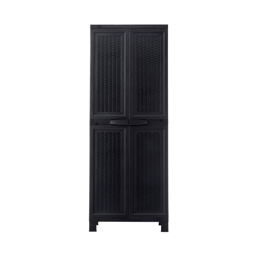 Livsip Outdoor Storage Cabinet Adjustable Tall Black
