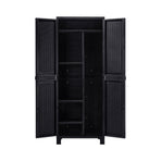 Livsip Outdoor Storage Cabinet Adjustable Tall Black