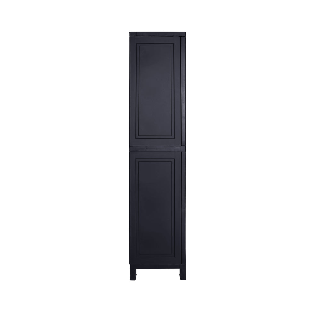 Livsip Outdoor Storage Cabinet Adjustable Tall Black