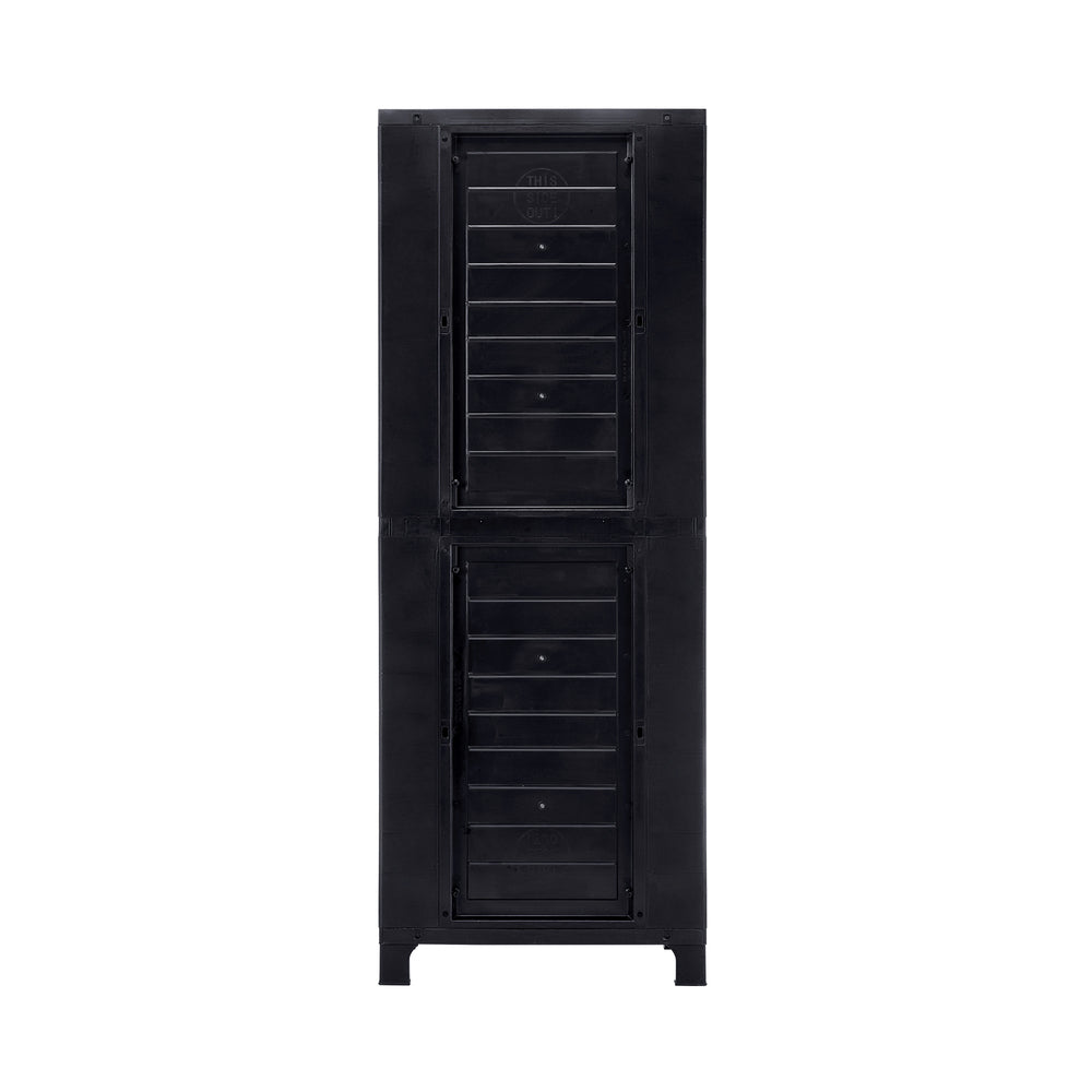 Livsip Outdoor Storage Cabinet Adjustable Tall Black