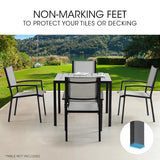 Fortia 4pc Outdoor Dining Chair Set, Furniture for Outside - 45-Degree Angle