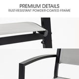 Fortia 4pc Outdoor Dining Chair Set, Furniture for Outside - Side View