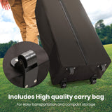 RED TRACK Accessory Pack for 6x3m Navy Blue Gazebo, includes Walls, Wheeled Carry Bag, Rechargeable USB Lamp - Side View