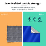 RED TRACK 3x3m Ultra Compact Folding Gazebo, Carry bag, Portable Outdoor Popup Marquee for Camping Beach, Navy Blue - Top-Down View