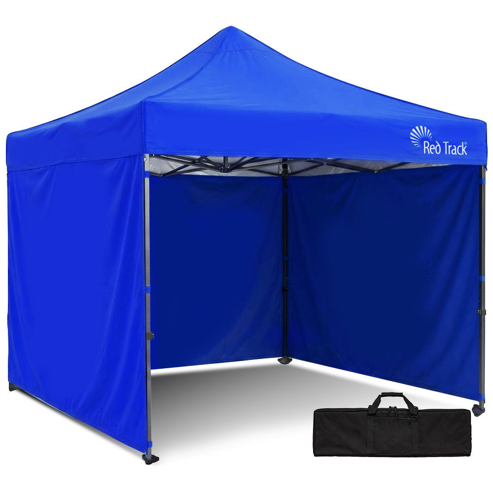 RED TRACK 3x3m Premium Pop Up Gazebo Marquee, Patented Steel Cable Canopy Support System, Wheeled Carry Bag, Side Walls, UV Block, Reinforced Frame,