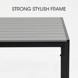 FORTIA 7pc Outdoor Dining Furniture Set, Table and Chairs Setting for Outside - Low Angle