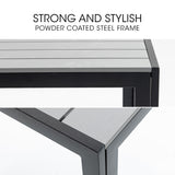 Fortia 5pc Outdoor Dining Furniture Set, 90 x 90cm Table and Chairs Setting for Outside - Low Angle