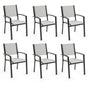 FORTIA 6pc Outdoor Dining Chair Set, for Outside