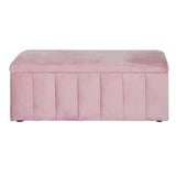 Artiss Storage Ottoman Blanket Box 103cm Velvet Pink - Side View