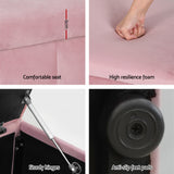 Artiss Storage Ottoman Blanket Box 103cm Velvet Pink - Rear View