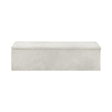 Oikiture Storage Ottoman Blanket Box XL Polyester Beige