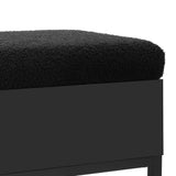 Artiss Storage Ottoman Blanket Box 110cm Boucle Shelf - Side View