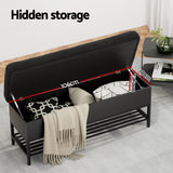 Artiss Storage Ottoman Blanket Box 110cm Boucle Shelf - 45-Degree Angle