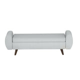 Artiss Storage Ottoman Blanket Box Armrest 140cm Grey - Side View