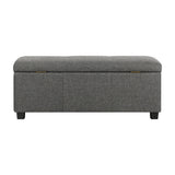 Oikiture Storage Ottoman Linen Fabric Large