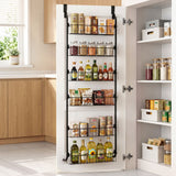 Artiss Over Door Storage Hanger Pantry 6-Tier Metal Hook Hanging Organiser Black - Extra Image
