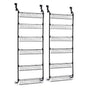 Artiss 2x Over Door Storage Pantry Organiser 6-Tier Metal Hanger Hook Black